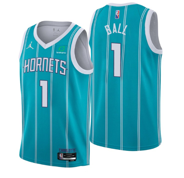 Men’s Charlotte Hornets #1 LaMelo Ball Teal 2022-23 Icon Edition ...